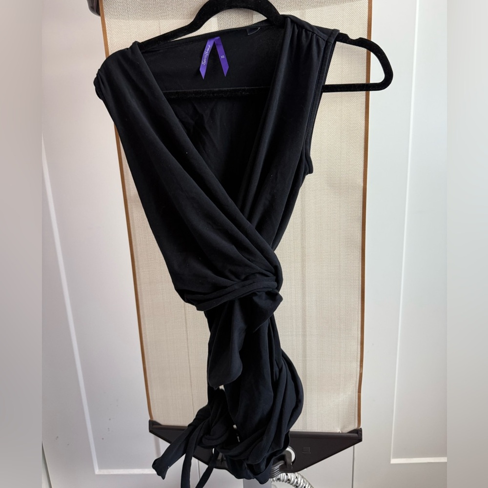 Seraphine Black Wrap Maternity/Nursing Top